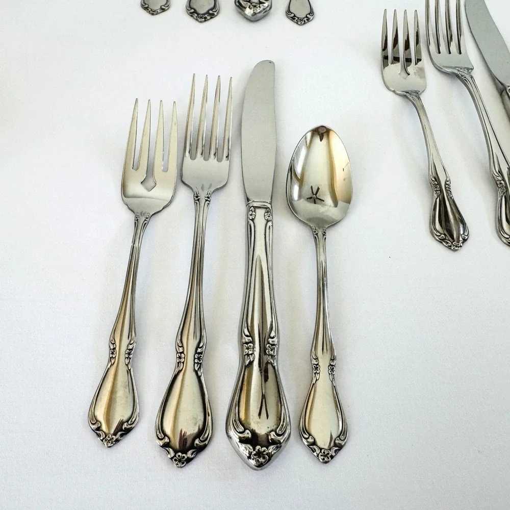 Oneidacraft CHATEAU Stainless Steel Flatware (5) 4-Place Settings 20 Pieces